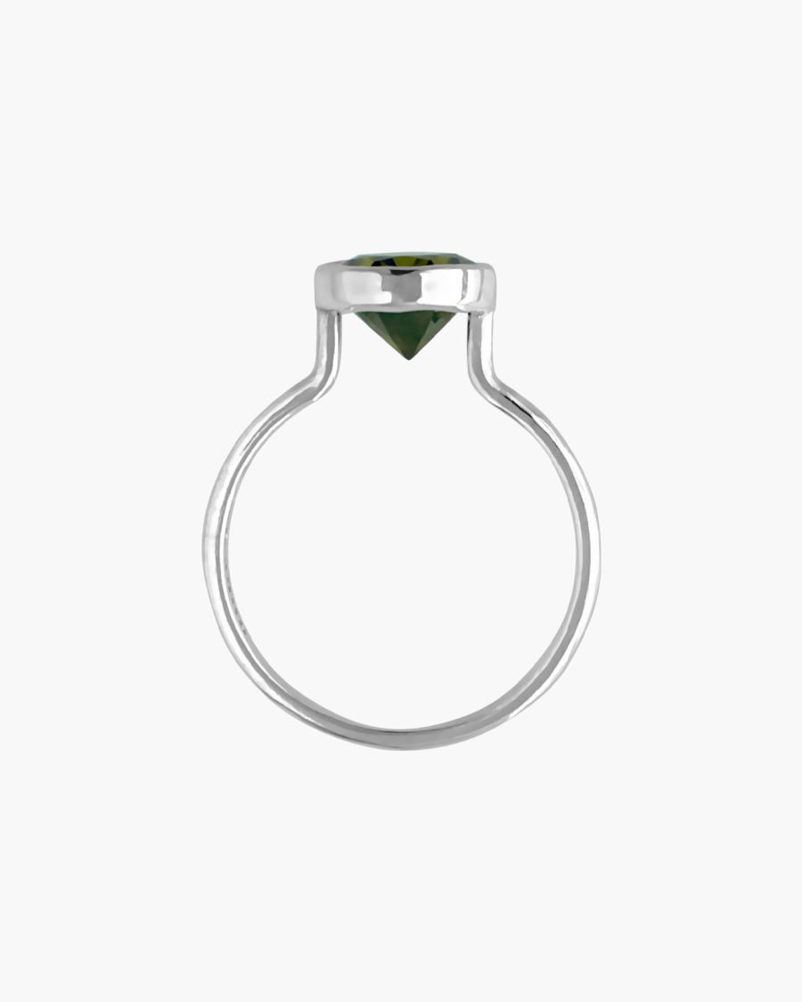 Anillo oval verde oliva - Image 4