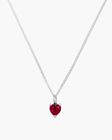 Collar corazón rojo