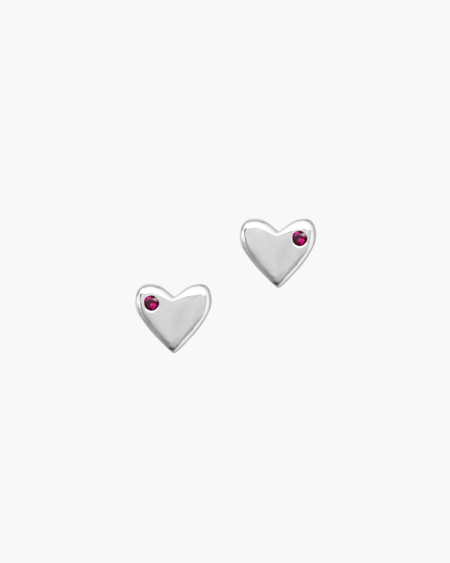 Aretes corazón con zircón